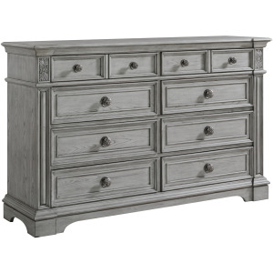 Glenmore 8-Drawer Dresser in Aged Grey