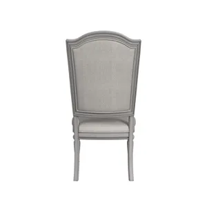Glenmore Dining Side Chair with Light Brown Fabric in Aged Grey (2 Per Carton)