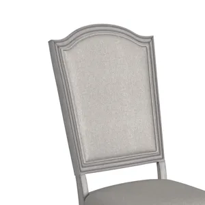 Glenmore Dining Side Chair with Light Brown Fabric in Aged Grey (2 Per Carton)