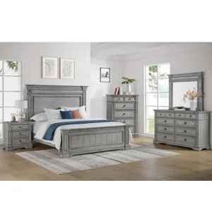 Glenmore Queen Panel Bed in Aged Grey