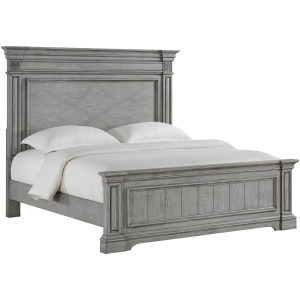 Glenmore King Panel Bed in Aged Grey