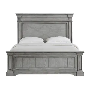 Glenmore King Panel Bed in Aged Grey