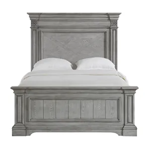 Glenmore Queen Panel Bed in Aged Grey