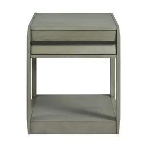 Gordon Rectangular End Table in grey
