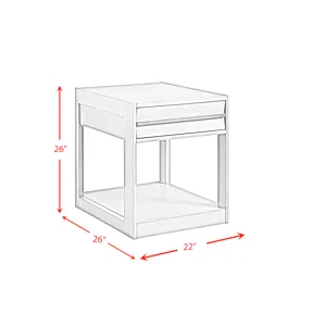 Gordon Rectangular End Table in grey