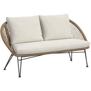 Grace Outdoor Seating 4PC Set - Black, Natural and Olefin Beige