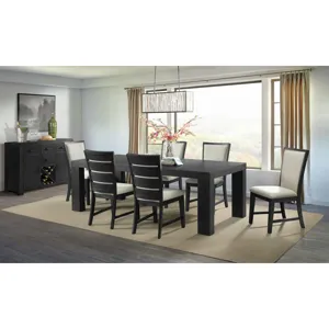 Grady Dining Slat Back Side Chair Black (2 Per Pack)