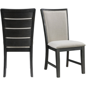 Grady Dining Slat Back Side Chair Black (2 Per Pack)