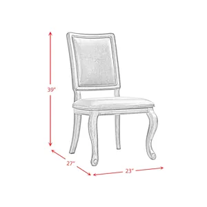 Gramercy Dining Rectangle Back Chair w/PU Back (2pcs Per Carton)