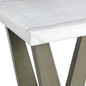 Greta Square End Table in grey