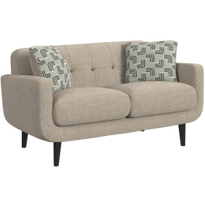 Hadley II Loveseat in Debussy Cappuccino with 2 Pillows