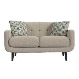 Hadley II Loveseat in Debussy Cappuccino with 2 Pillows