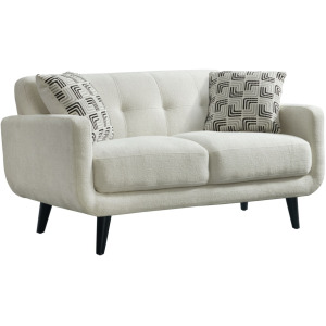 Hadley II Loveseat in Debussy Ecru with 2 Pillows