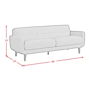 Hadley II Sofa in Pebble Black