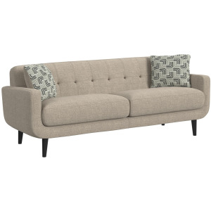 Hadley II Sofa in Debussy Cappuccino with 2 Pillows