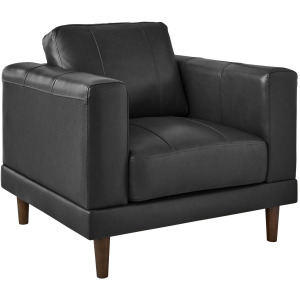 Hampton Chair in Fiero Charcoal (Top Grain / PVC)
