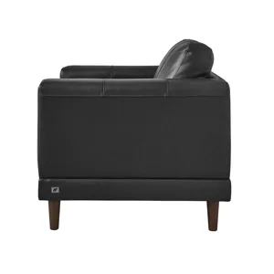 Hampton Chair in Fiero Charcoal (Top Grain / PVC)