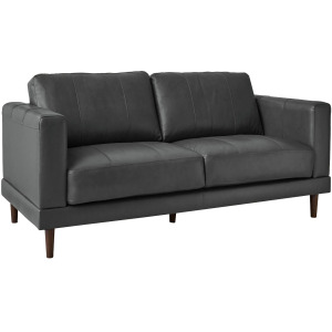 Hampton Loveseat in Fiero Charcoal (Top Grain / PVC)