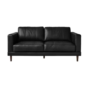 Hampton Loveseat In Fiero Black  (Top Grain/PVC)