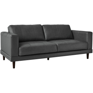 Hampton Sofa in Fiero Charcoal (Top Grain / PVC)