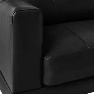 Hampton Sofa In Fiero Black (Top Grain/PVC)
