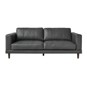 Hampton Sofa in Fiero Charcoal (Top Grain / PVC)