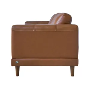 Hampton Sofa in Fiero Charcoal (Top Grain / PVC)