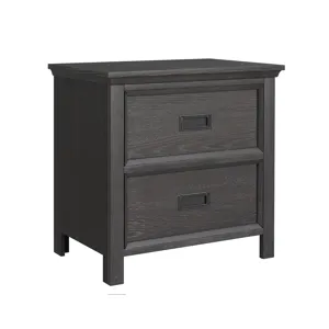 Hampton Kids 2-Drawer Nightstand with USB in Charcoal