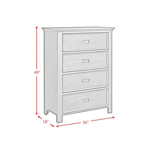 Hampton Kids 4-Drawer Chest in Charcoal