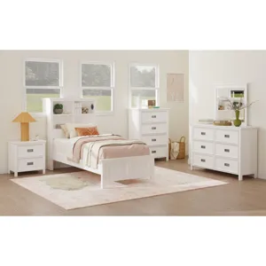 Hampton Kids 2-Drawer Nightstand with USB in White