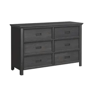 Hampton Kids 6-Drawer Dresser in Charcoal