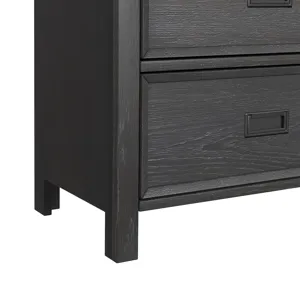 Hampton Kids 2-Drawer Nightstand with USB in Charcoal