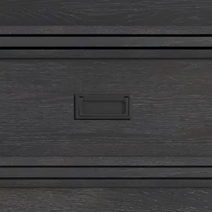 Hampton Kids 2-Drawer Nightstand with USB in Charcoal