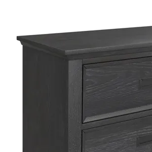Hampton Kids 2-Drawer Nightstand with USB in Charcoal