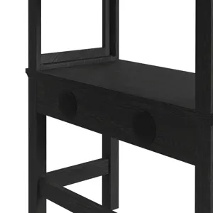 Hampton Kids Twin Loft with Ladder and Desk with Speaker in Charcoal