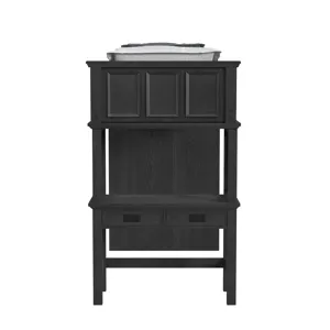 Hampton Kids Twin Loft with Staircase and Desk with Speaker in Charcoal