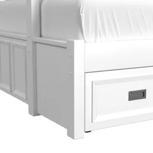 Hampton Kids Twin Over Full Bunk with Ladder and Trundle in White