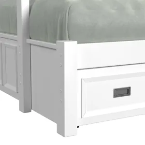 Hampton Kids Twin Over Full Bunk with Staircase and Trundle in White