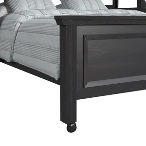 Hampton Kids Twin Over Full Loft with Staircase and Desk with Speaker in Charcoal