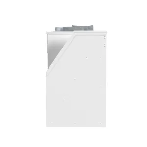 Hampton Kids Twin Over Twin Bunk with Staircase and Trundle in White