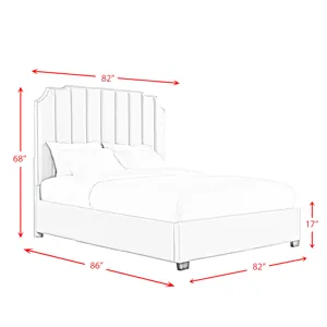 Harper King Bed Boulder Gray