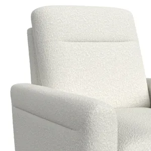 Hawk Accent Arm Chair W/Memory foam in 8077 Boucle White & Espresso