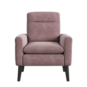 Hawk Accent Arm Chair with Memory foam in Radiance Blush & Espresso