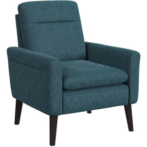Hawk Accent Arm Chair with Memory foam in Radiance Green & Espresso