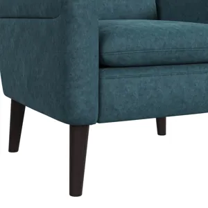 Hawk Accent Arm Chair with Memory foam in Radiance Green & Espresso