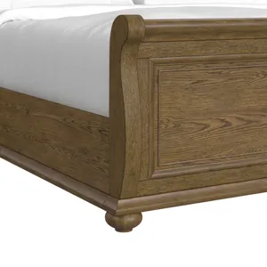 Heritage & Home King Sleigh Bed in Oak Brown
