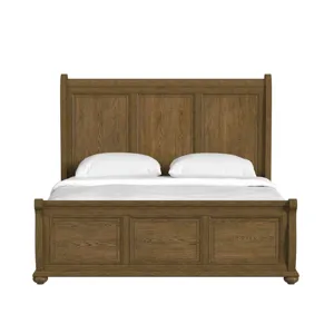 Heritage & Home King Sleigh Bed in Oak Brown