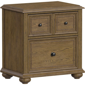 Heritage & Home Nightstand with USBC in Oak Brown