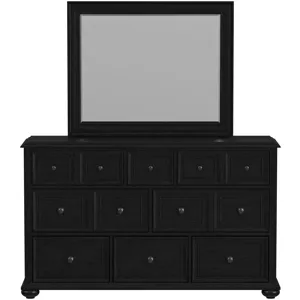Heritage Dresser and Mirror Set in Black