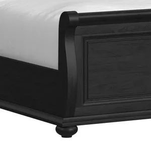 Heritage Queen Sleigh Bed in Black
